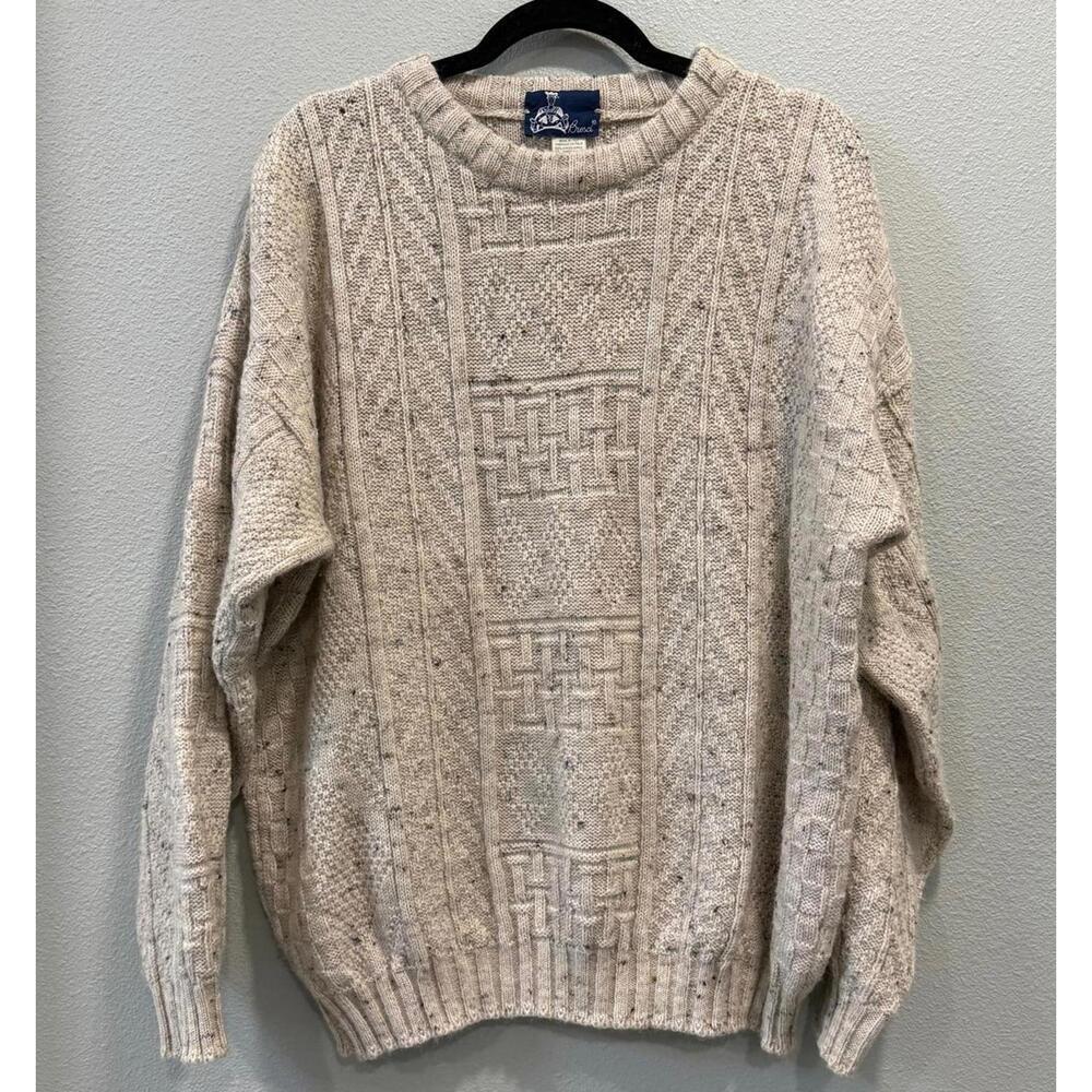 Vintage Bresci Made in Italy Wool Blend Crewneck Pullover Sweater, XL